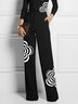 Mode Pantalons Femmes Floral Printemps / Automne Urbain Aucune élasticité Quotidien Pantalon droit Long Droit Régulier