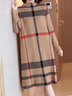Robes Pulls Femmes Plaid Automne Urbain Acrylique Naturel Poids lourd Quotidien Manches Longues Non