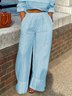 Pantalons Femmes Plain Printemps / Automne Vacances Polyester Léger Aucune élasticité Quotidien Long Droit