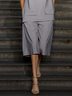 Shorts Femmes Plain Été Élégant Naturel Aucune élasticité Quotidien Pantalon droit Shorts Droit