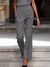 Pantalons Femmes Plain Printemps / Automne Urbain Aucune élasticité Faire la navette Taille Moyenne Pantalon à la cheville Pantalon droit Droit