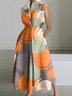 Robes Été Urbain Abstrait Pois Polka Imprimé Léger Aucune élasticité Col de Chemise Robe Chemise Non pour Femmes