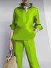 Blouses Plain Printemps / Automne Urbain Polyester Aucune élasticité Quotidien Ample Régulier Régulier pour Femmes