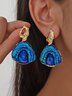 Boucles d'Oreilles Abstrait Toutes Les Saisons Urbain Quotidien Évidé Métal Pendre pour Femmes