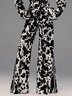 Pantalons Printemps / Automne Urbain Motif vache Naturel Aucune élasticité Faire la navette Pantalons à Jambe Large Long Poche Couture pour Femmes