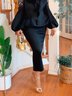 Jupes Femmes Plain Été Élégant Polyester Mariage Coupe Régulière Mi-longue Collant Régulier