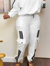 Pantalons de Survêtement & joggeurs Décontracté Bloc de Couleur Printemps / Automne Polyester Naturel Ample Long Régulier Élasticité moyenne pour Femmes