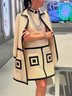 Cuir Robes Femmes Bloc de Couleur Automne Urbain PU Col Montant Naturel Aucune élasticité Droit Régulier