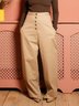 Cargo Pantalons Femmes Plain Printemps / Automne Urbain Polyester Taille Haute Faire la navette Long Droit Régulier