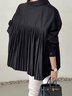 Chemises Femmes Plain Printemps / Automne Urbain Aucune élasticité Ample Manches Longues Régulier Régulier Col de Chemise