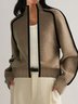 Cardigans Femmes Décontracté Bloc de Couleur Printemps / Automne Acrylique Naturel Quotidien Ample Manches Longues Régulier
